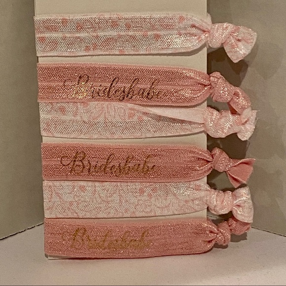 Lot of 3 Packs of Hair Ties Pink/White - 18pcs - Picture 4 of 9